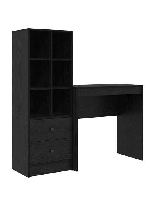 Laud koos hoiuruumiga 2 tk must tamm 80 x 40 x 76 cm tehispuit