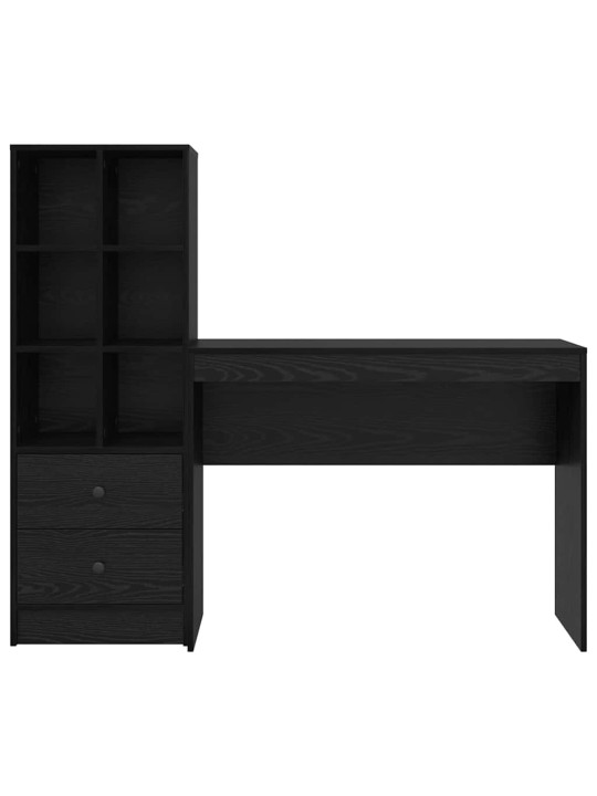 Laud koos hoiuruumiga sahtliga 2 tk must tamm 100 x 40 x 76 cm