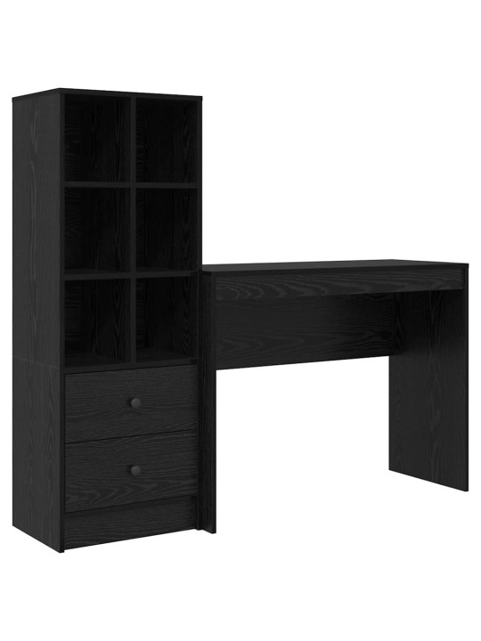 Laud koos hoiuruumiga sahtliga 2 tk must tamm 100 x 40 x 76 cm