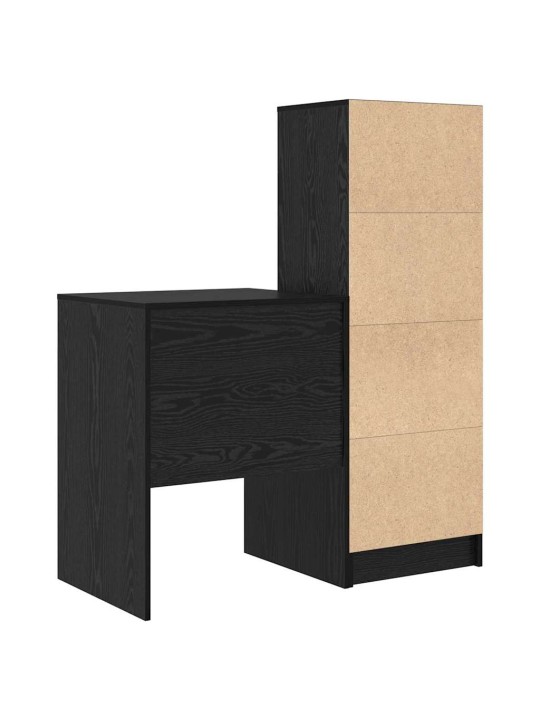 Laud koos hoiuruumiga 2 tk must tamm 60 x 50 x 76 cm tehispuit