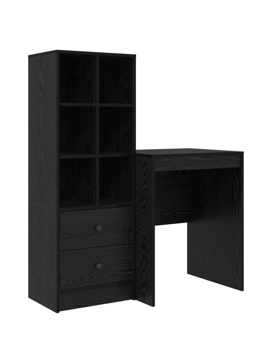 Laud koos hoiuruumiga 2 tk must tamm 60 x 50 x 76 cm tehispuit
