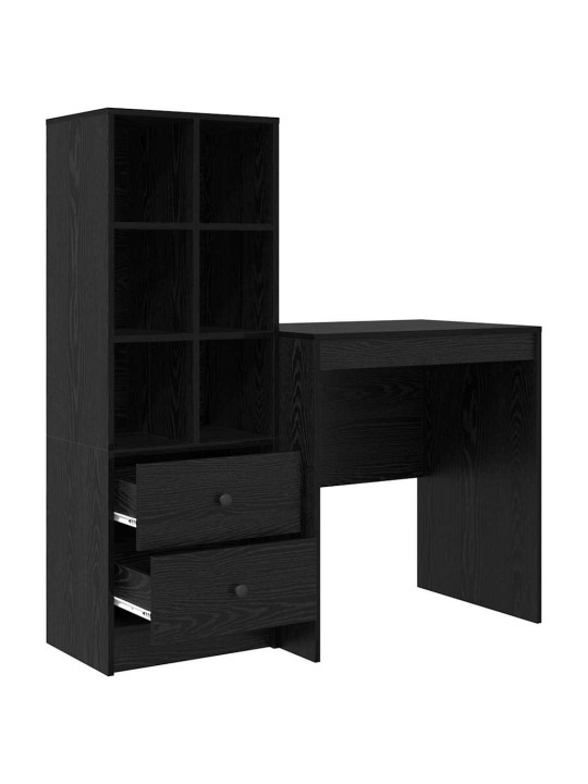 Laud koos hoiuruumiga 2 tk must tamm 70 x 50 x 76 cm tehispuit