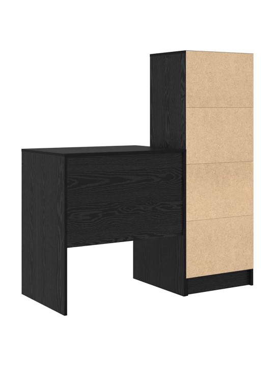 Laud koos hoiuruumiga 2 tk must tamm 70 x 50 x 76 cm tehispuit