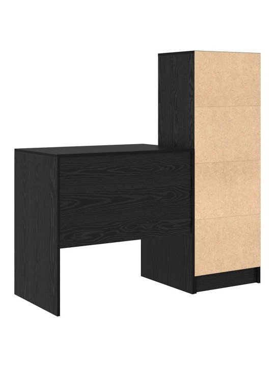 Laud koos hoiuruumiga 2 tk must tamm 80 x 50 x 76 cm tehispuit