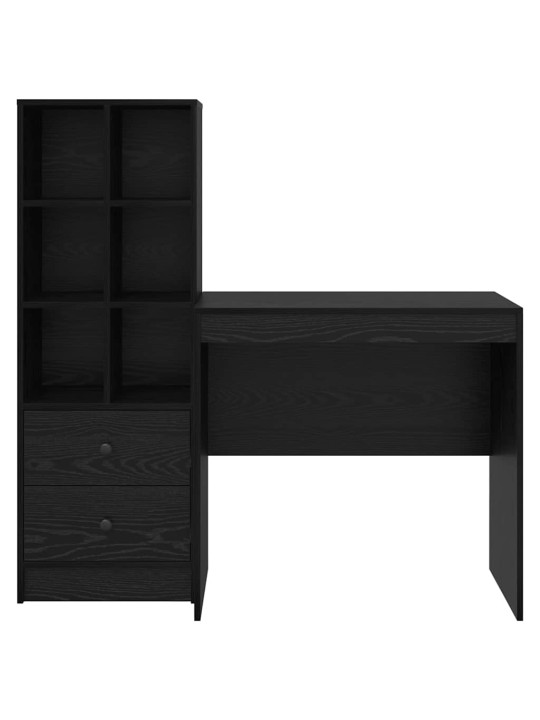 Laud koos hoiuruumiga 2 tk must tamm 80 x 50 x 76 cm tehispuit