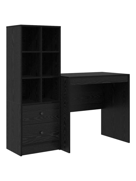 Laud koos hoiuruumiga 2 tk must tamm 80 x 50 x 76 cm tehispuit