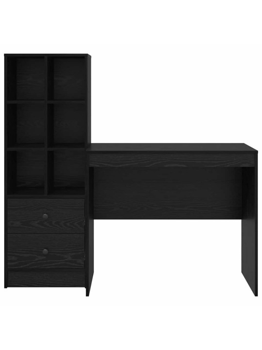 Laud koos hoiuruumiga 2 tk must tamm 90 x 50 x 76 cm tehispuit