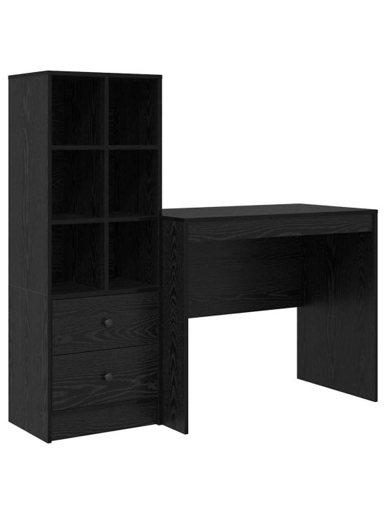 Laud koos hoiuruumiga 2 tk must tamm 90 x 50 x 76 cm tehispuit