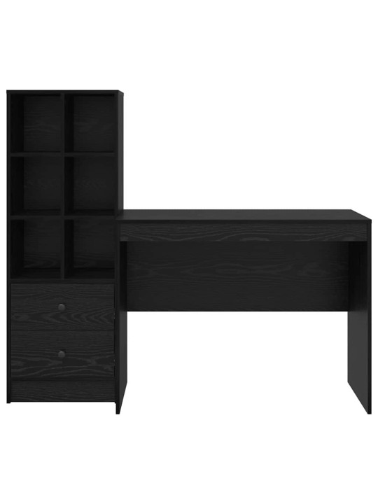 Laud koos hoiuruumiga sahtliga 2 tk must tamm 100 x 50 x 76 cm