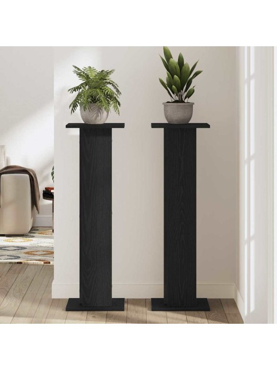 Taimede alus 2 tk must tamm 30 x 30 x 95 cm tehispuit