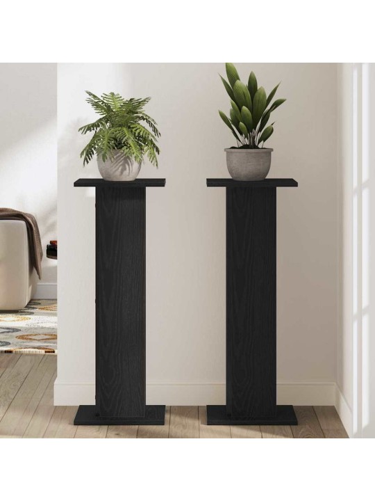 Taimede alus 2 tk must tamm 30 x 30 x 80 cm tehispuit
