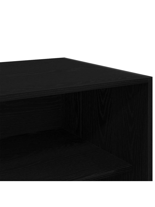 Garderoobikapp riiuliga must tamm 100 x 50 x 200 cm tehispuit