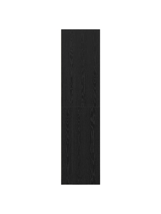 Garderoobikapp riiuliga must tamm 100 x 50 x 200 cm tehispuit
