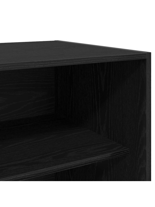 Garderoobikapp riiuliga must tamm 80 x 50 x 200 cm tehispuit