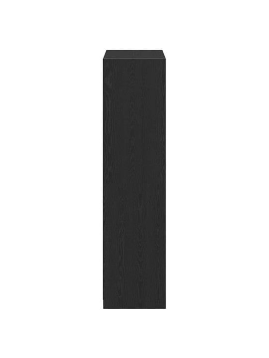 Garderoobikapp riiuliga must tamm 80 x 50 x 200 cm tehispuit