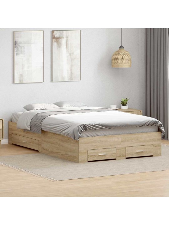 Voodi raam pruun 140 x 200 cm tehispuit