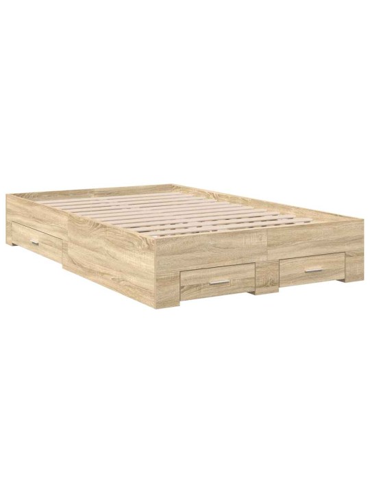 Voodi raam pruun 140 x 200 cm tehispuit