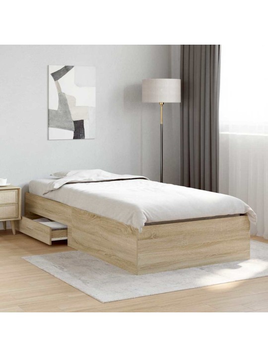 Voodi raam pruun 90 x 190 cm tehispuit