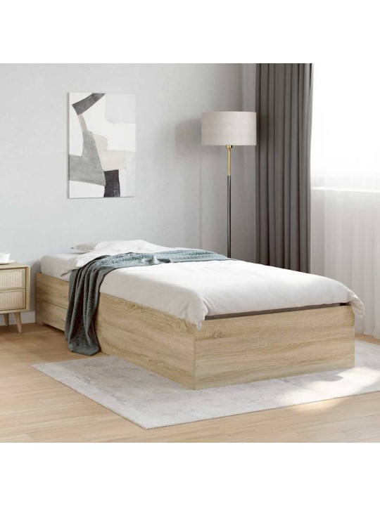 Voodi raam pruun 90 x 190 cm tehispuit