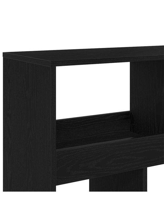 Raamatukapp 2 tk must tamm 100 x 33 x 187.5 cm tehispuit