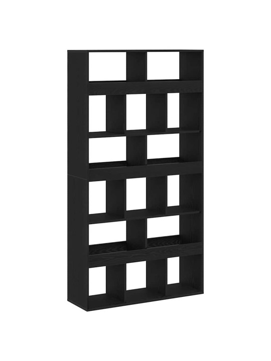 Raamatukapp 2 tk must tamm 100 x 33 x 187.5 cm tehispuit