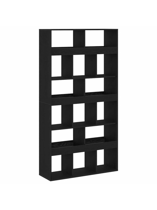 Raamatukapp 2 tk must tamm 100 x 33 x 187.5 cm tehispuit