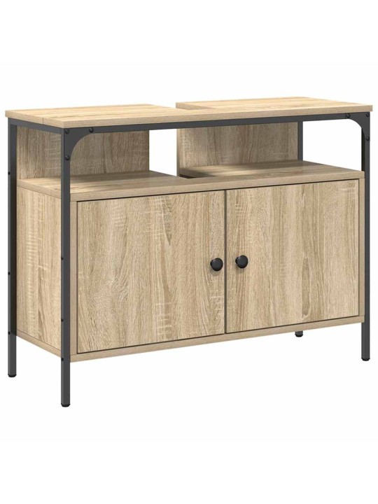 Vannitoa mööbleset uksega 3 tk pruun 80 x 30 x 60 cm tehispuit