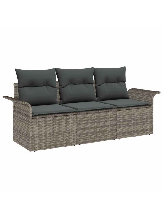 Aia diivanikomplekt 3 tk hall 196 x 62 x 85cm polürotang