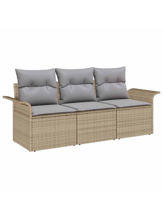 Aia diivanikomplekt 3 tk beež 196 x 62 x 85cm polürotang