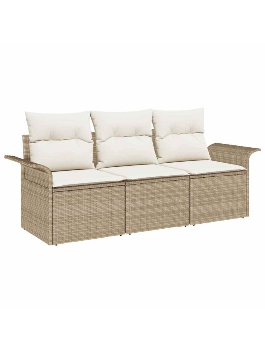 Aia diivanikomplekt 3 tk beež 196 x 62 x 85cm polürotang