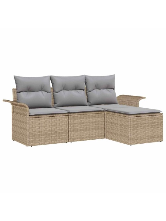 Aia diivanikomplekt 4 tk beež 55 x 55 x 37cm polürotang