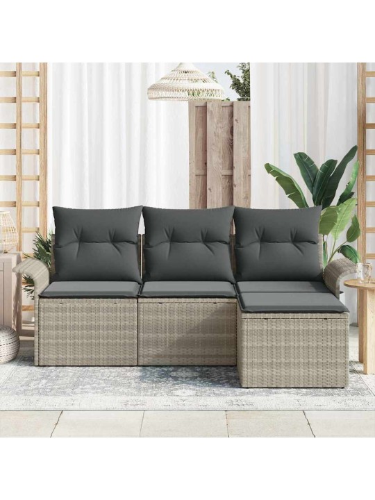 Aia diivanikomplekt 4 tk hall 55 x 55 x 37cm polürotang