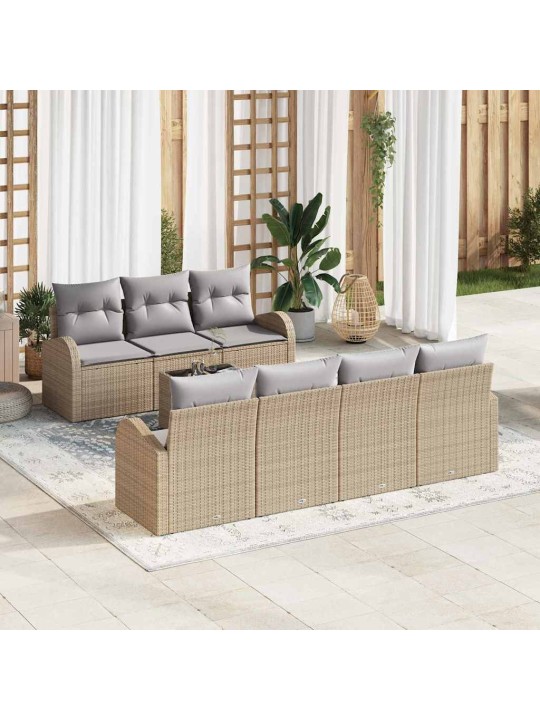 Aia diivanikomplekt 8 tk beež 55 x 55 x 37 cm polürotang