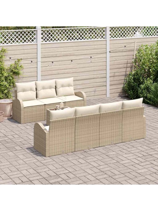Aia diivanikomplekt 8 tk beež 55 x 55 x 37 cm polürotang