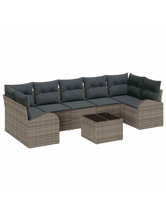 Aia diivanikomplekt 8 tk hall 55 x 55 x 37 cm polürotang