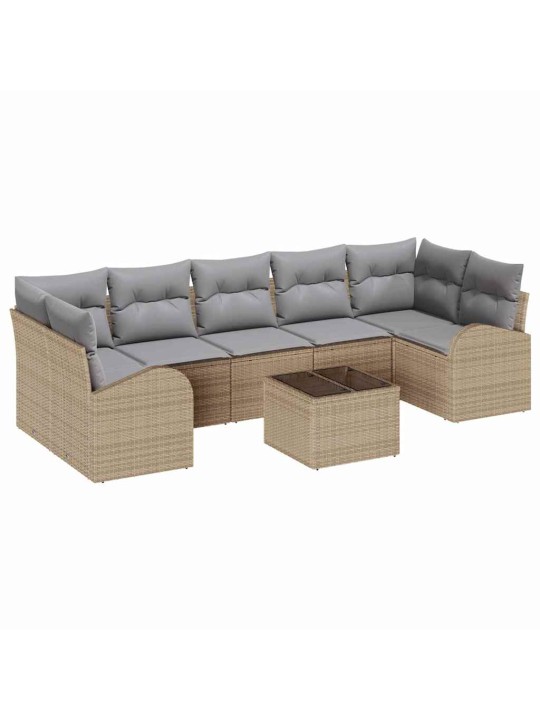 Aia diivanikomplekt 8 tk beež 55 x 55 x 37 cm polürotang