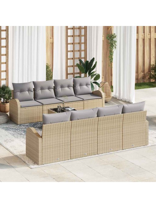Aia diivanikomplekt 7 tk beež 55 x 55 x 37 cm polürotang