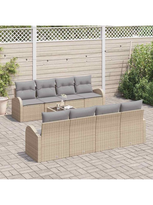 Aia diivanikomplekt 7 tk beež 55 x 55 x 37 cm polürotang