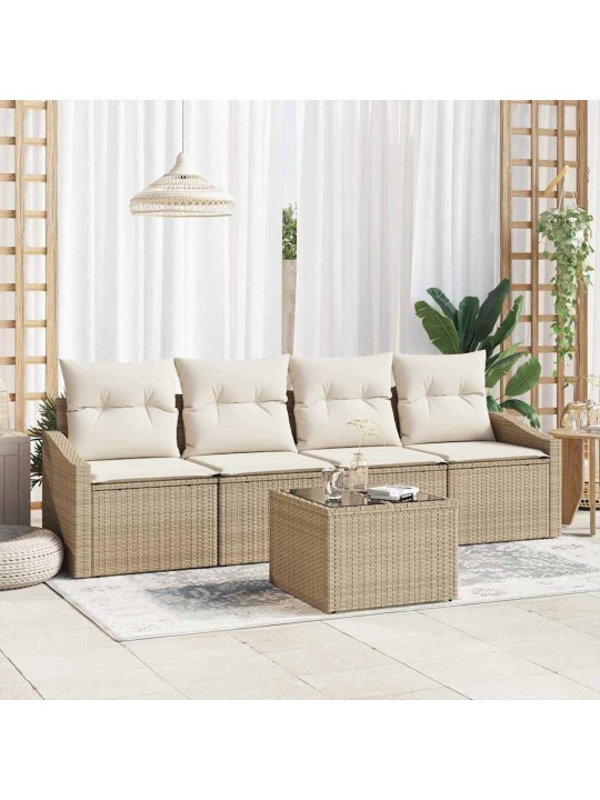 Aia diivanikomplekt padjaga 5 tk beez ja koor 55 x 55 x 37 cm