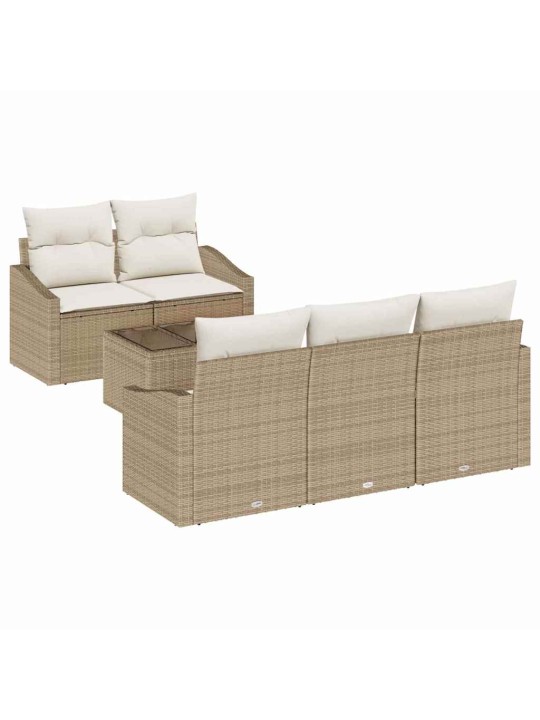 Aia diivanikomplekt padjaga 6 tk beez ja koor 55 x 55 x 37 cm