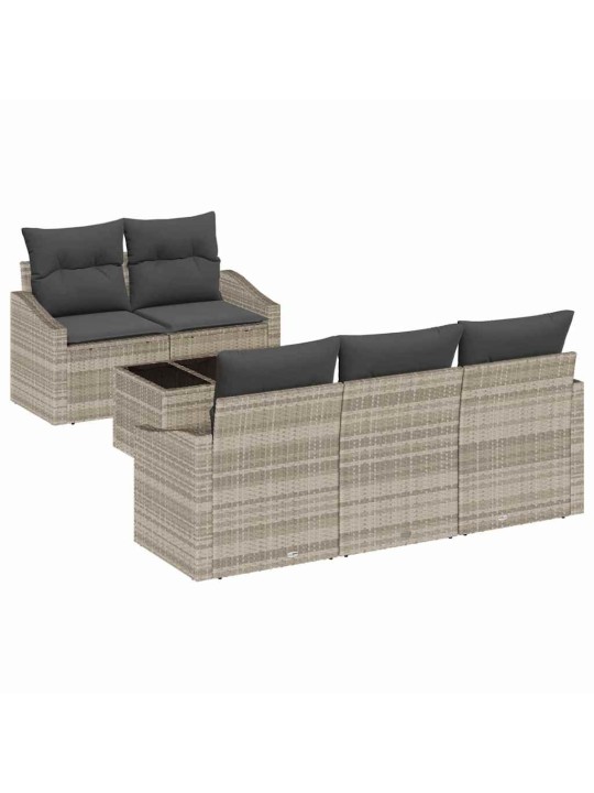 Aia diivanikomplekt padjaga 6 tk helehall 55 x 55 x 37 cm