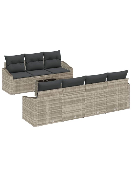 Aia diivanikomplekt padjaga 8 tk helehall 55 x 55 x 37 cm