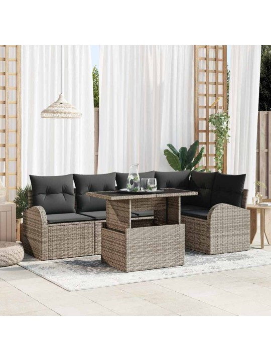 Aia diivanikomplekt padjaga 6 tk hall 100 x 55 x 73 cm