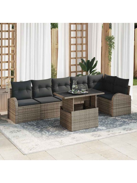 Aia diivanikomplekt padjaga 7 tk hall 100 x 55 x 73 cm