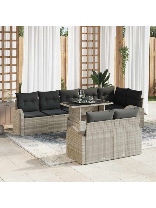 Aia diivanikomplekt padjaga 9 tk helehall 100 x 55 x 73 cm