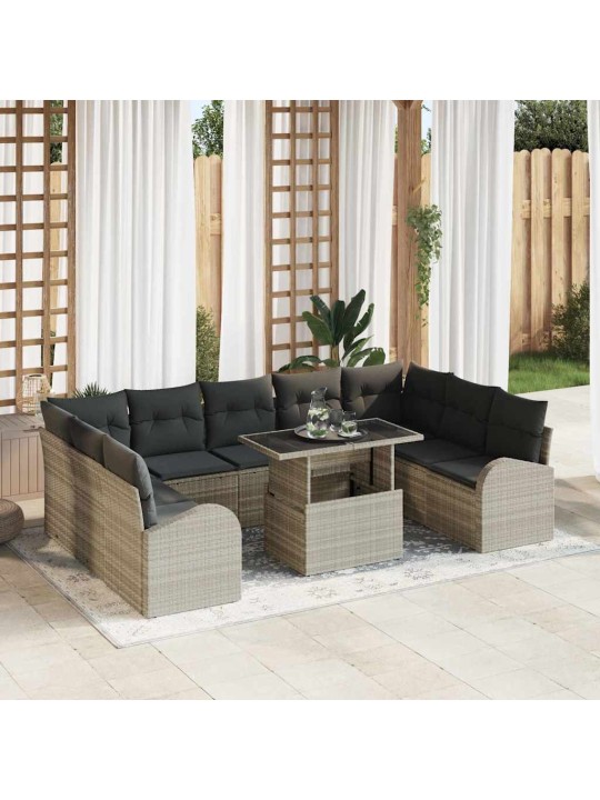 Aia diivanikomplekt padjaga 10 tk helehall 100 x 55 x 73 cm