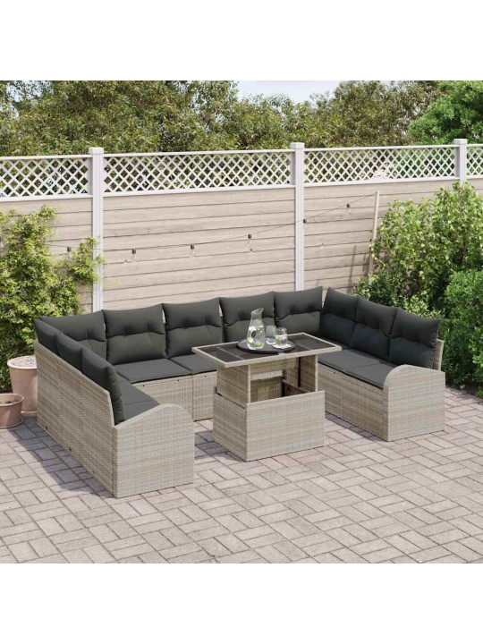 Aia diivanikomplekt padjaga 10 tk helehall 100 x 55 x 73 cm