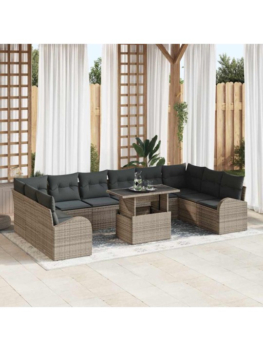 Aia diivanikomplekt padjaga 11 tk hall 100 x 55 x 73 cm