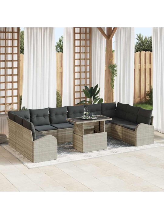 Aia diivanikomplekt padjaga 11 tk helehall 100 x 55 x 73 cm