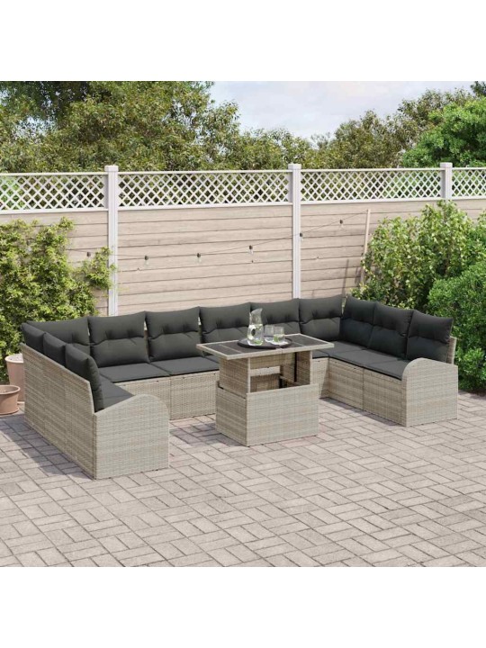 Aia diivanikomplekt padjaga 11 tk helehall 100 x 55 x 73 cm